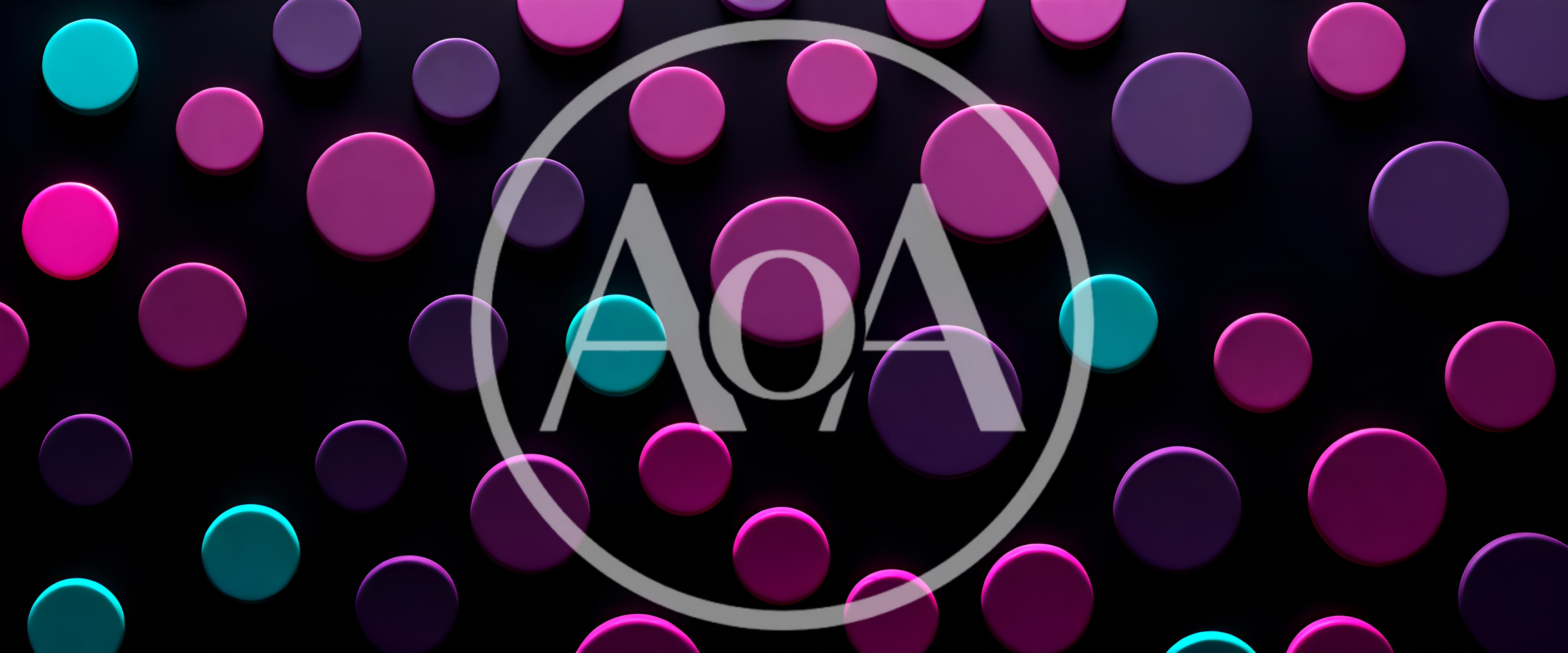 Abstract 3D Background With Glowing Colorful Circles
