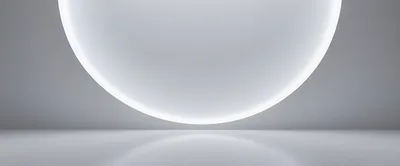 Minimalist White Studio Background With Glowing Circular Light