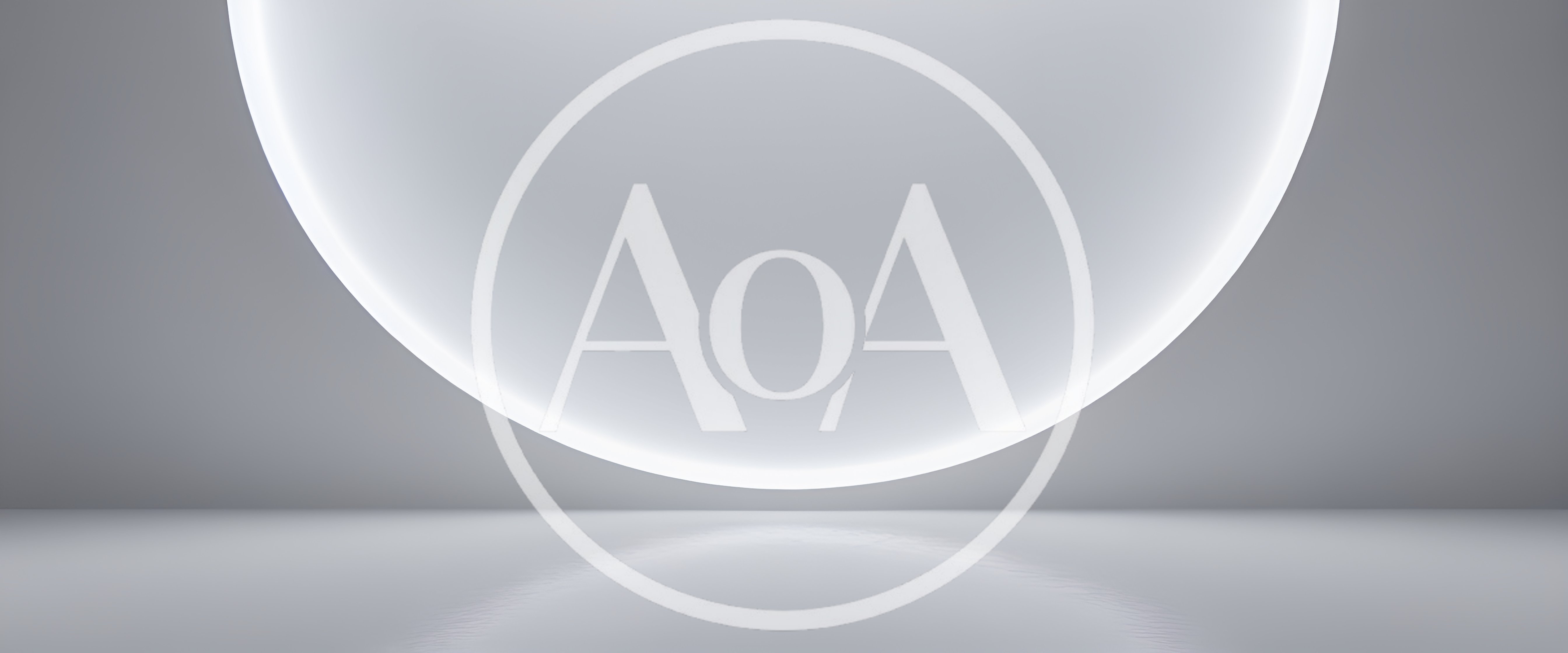 Minimalist White Studio Background With Glowing Circular Light