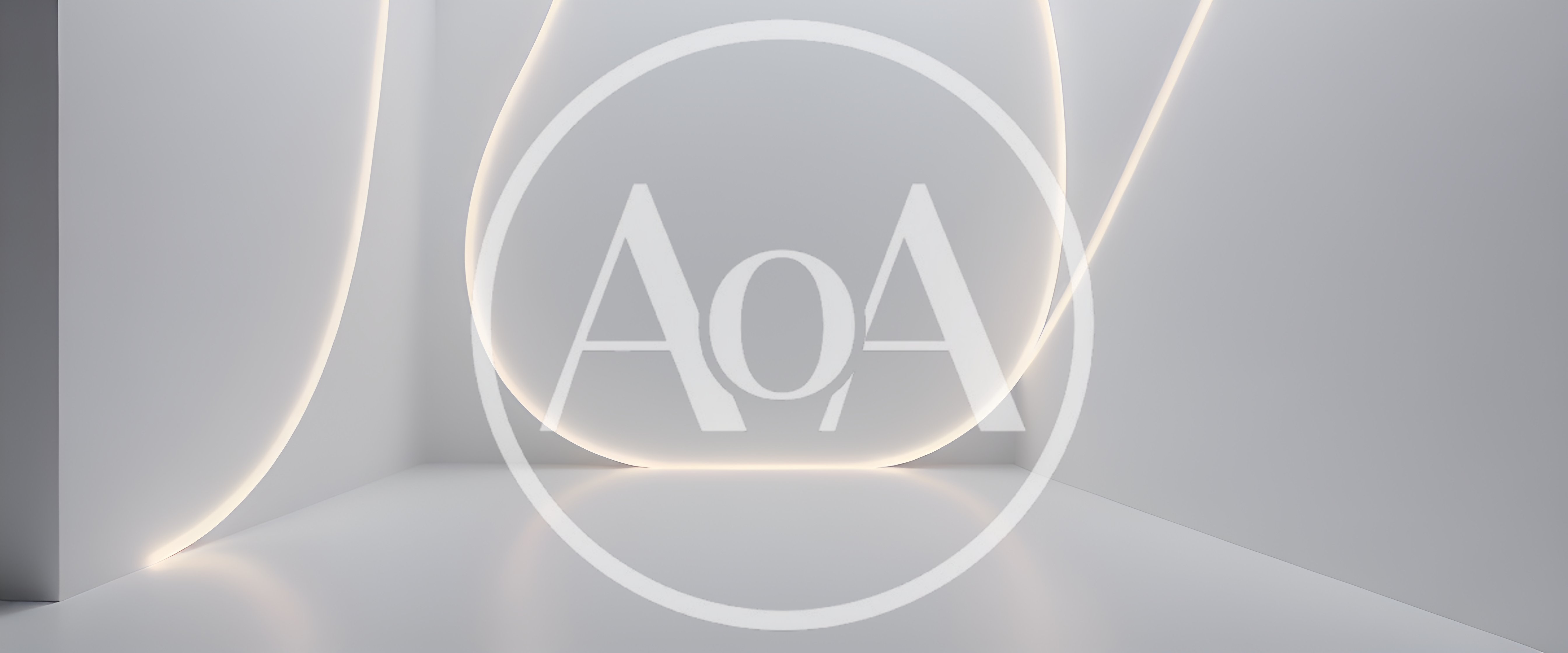 Minimalist White Room With Curved LED Lighting