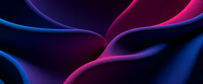 Abstract Fluid Waves With Neon Pink And Blue Lighting