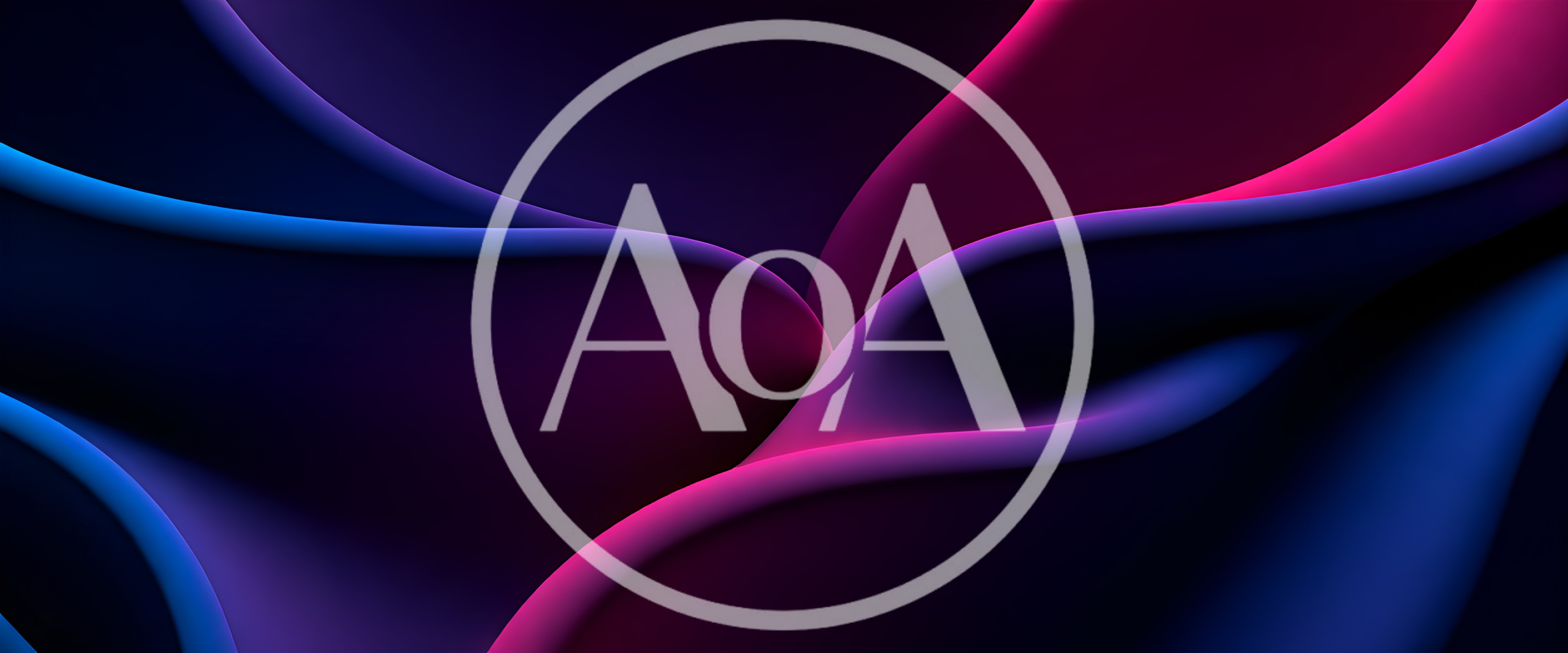 Abstract Fluid Waves With Neon Pink And Blue Lighting
