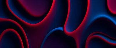 Abstract Fluid Waves With Red And Blue Gradient