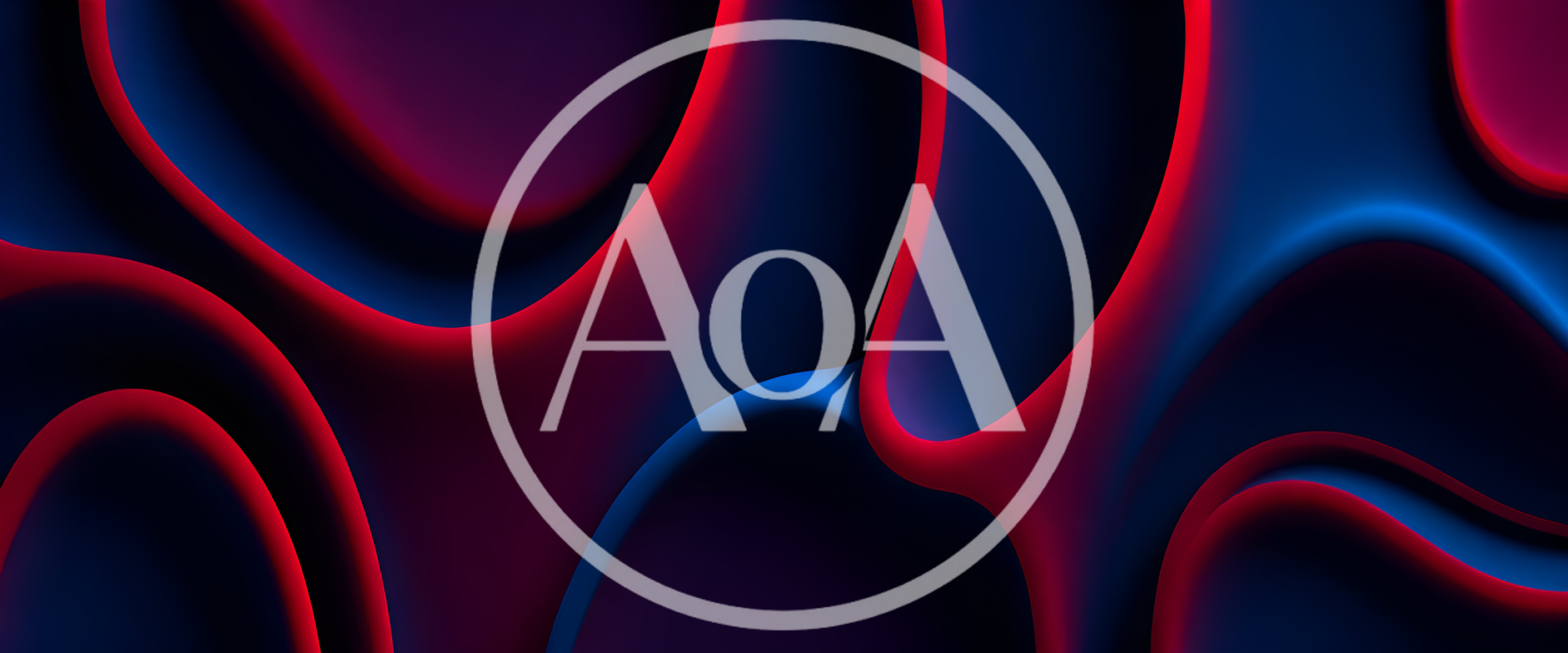 Abstract Fluid Waves With Red And Blue Gradient