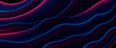 Abstract Fluid Waves With Neon Pink And Blue Lighting