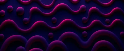 Abstract 3D Wavy Lines and Spheres Background