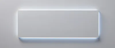 Minimalist Rectangular Wall Panel With Backlit LED Glow