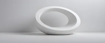Minimalist White Circular Pedestal Display