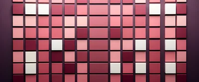 Abstract Wall With Three Dimensional Pink And White Tiles