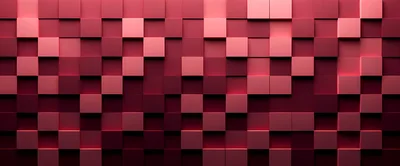 Abstract Red Geometric Cube Wall Background