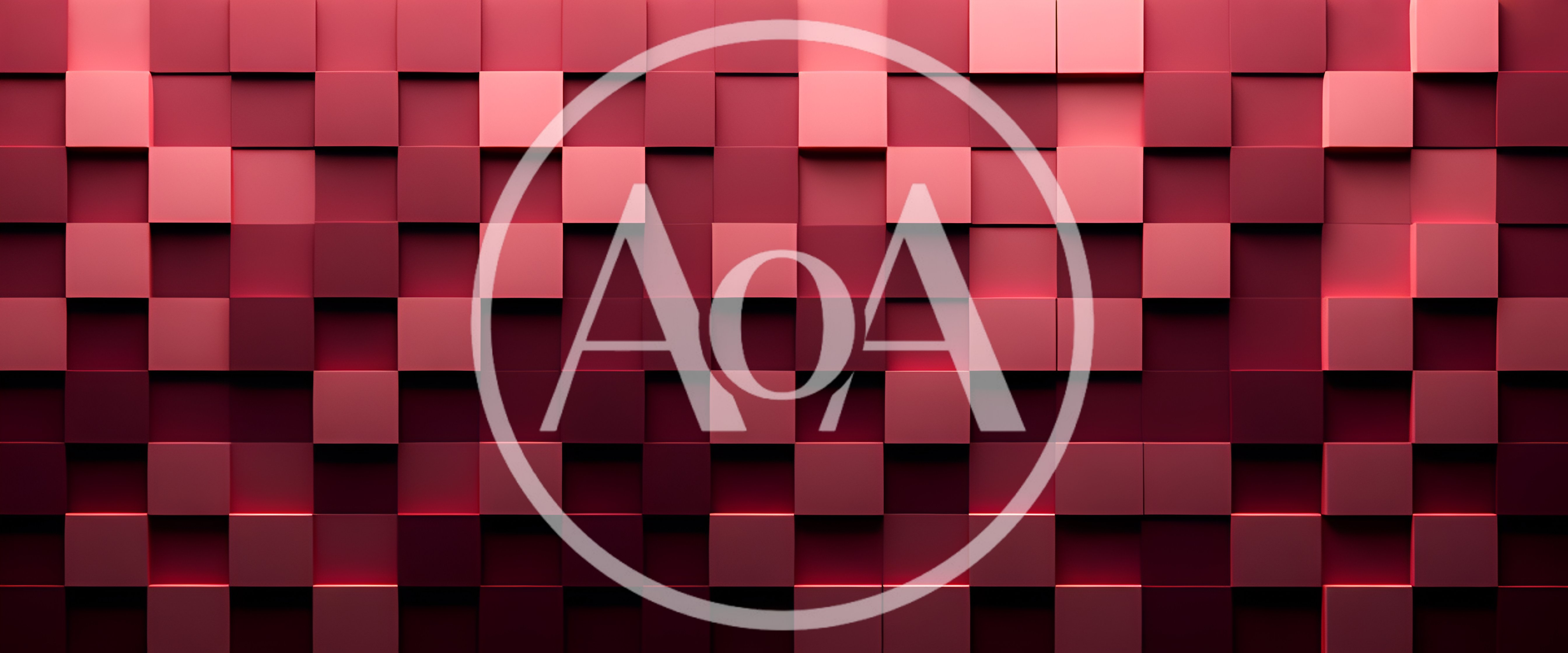 Abstract Red Geometric Cube Wall Background