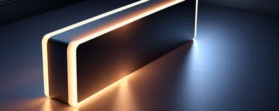 Abstract Glowing Rectangular Structure In Dark Space