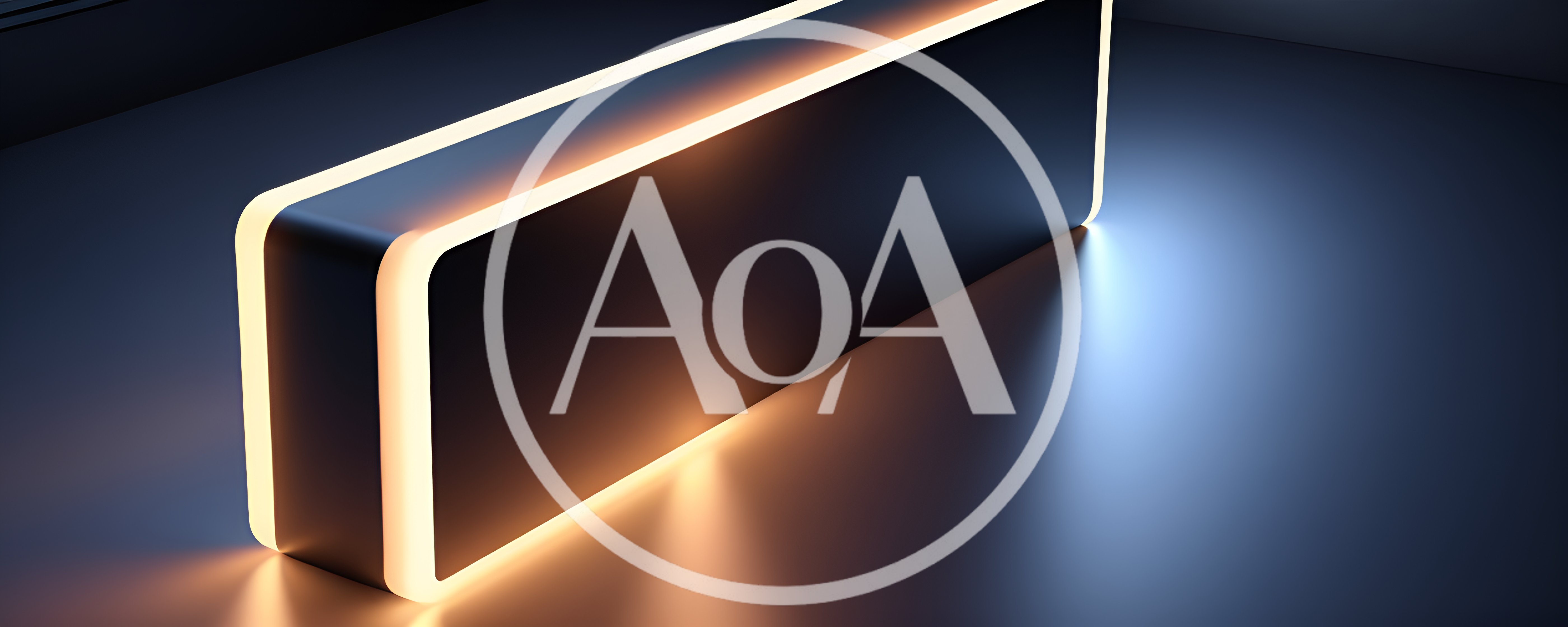 Abstract Glowing Rectangular Structure In Dark Space