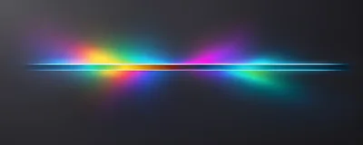Abstract Neon Light Streak With Colorful Glow