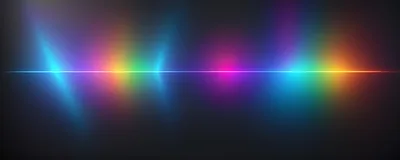Abstract Neon Light Wave Background With Colorful Glow