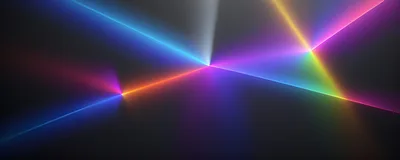 Abstract Neon Light Beams On Dark Background