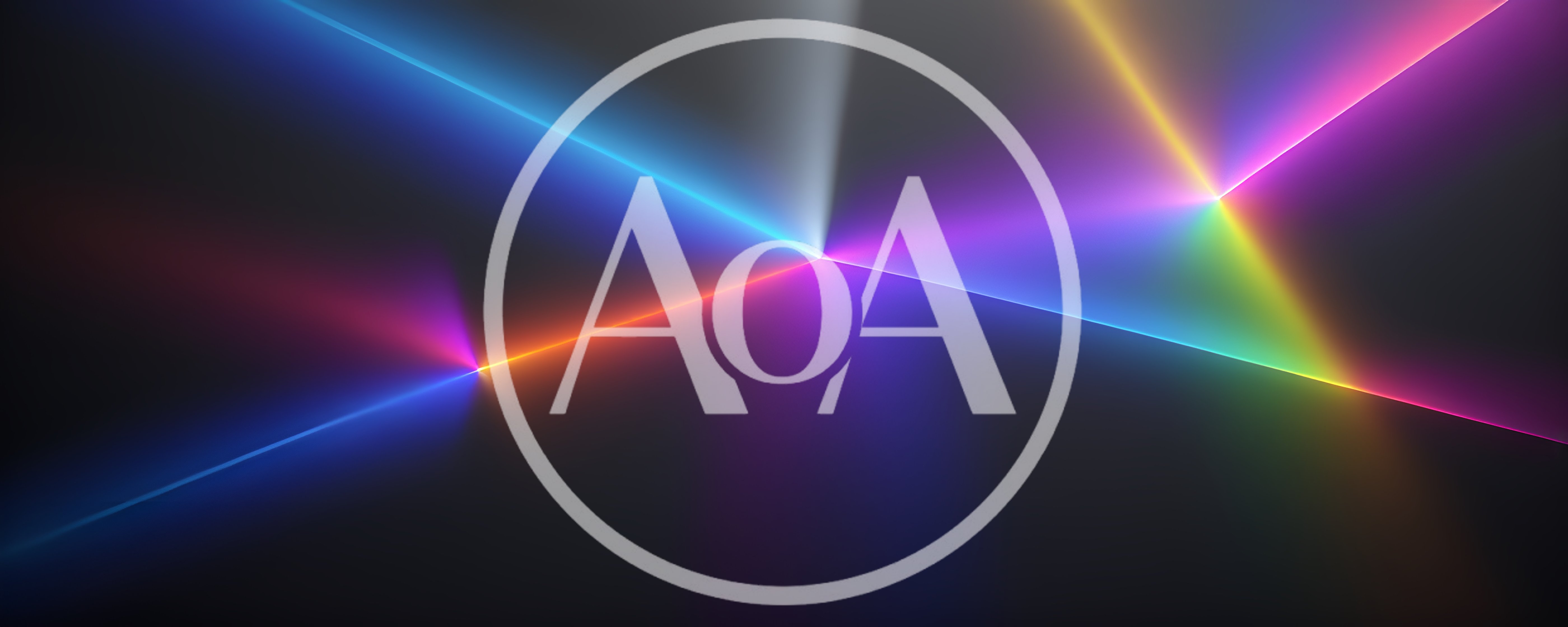 Abstract Neon Light Beams On Dark Background