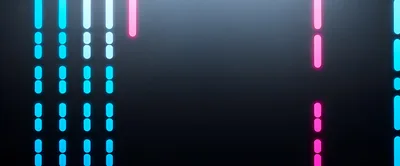 Abstract Neon Light Strips On Dark Background