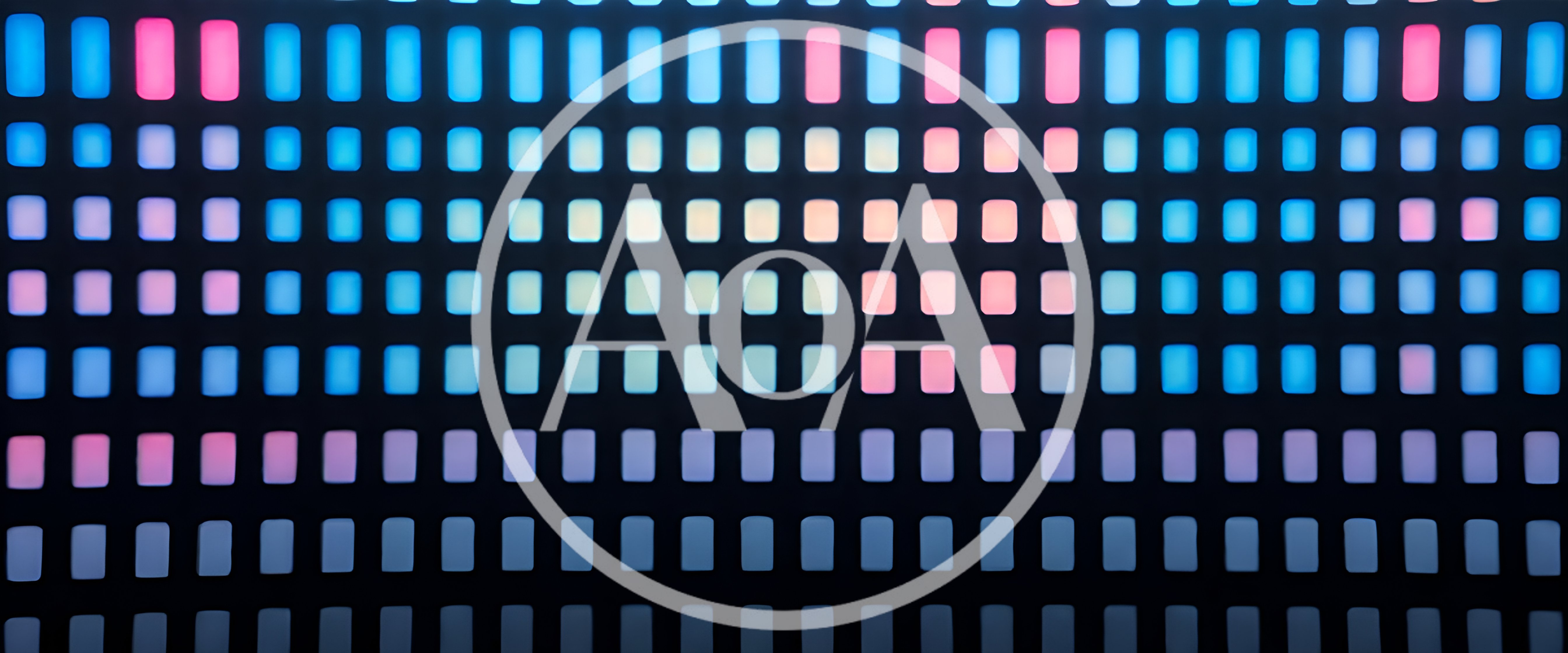 Abstract Digital Grid With Pulsing Neon Light Patterns