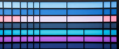 Abstract Grid Of Glowing Rectangular Light Panels