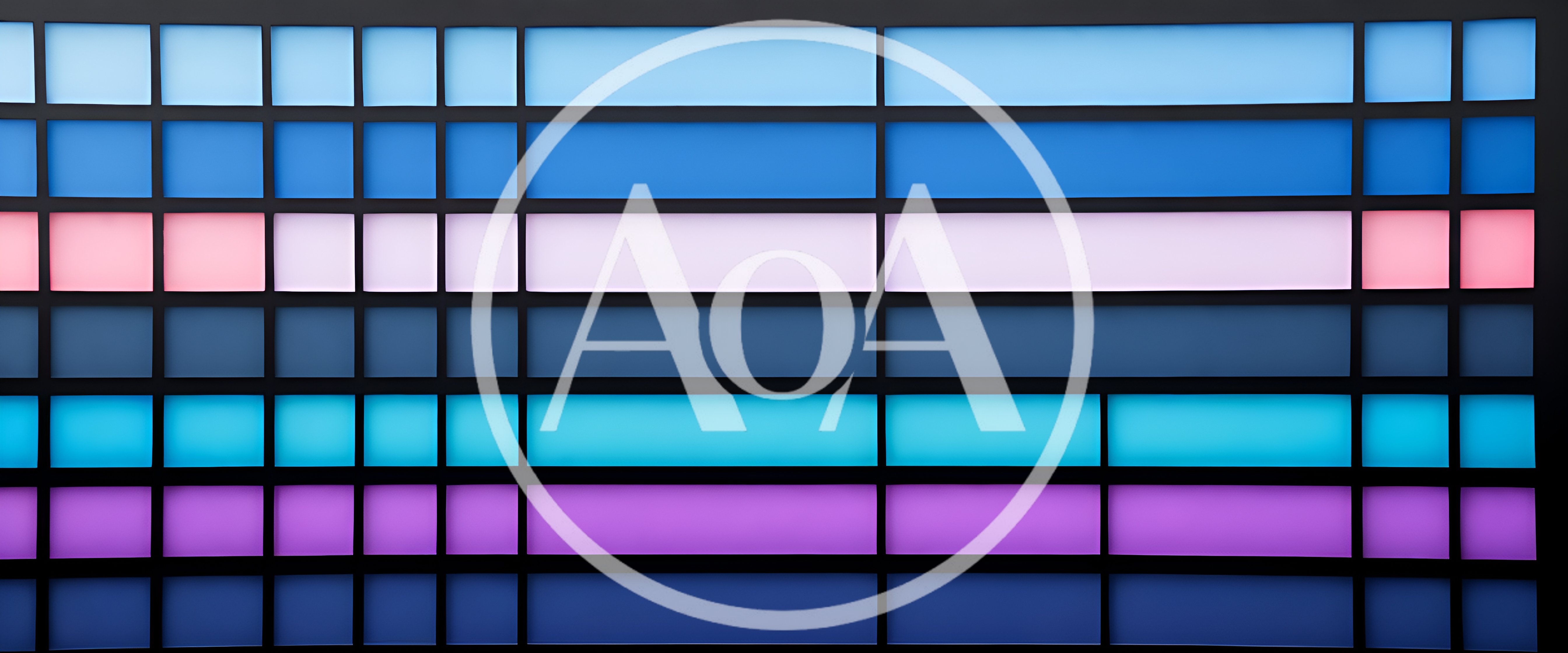 Abstract Grid Of Glowing Rectangular Light Panels