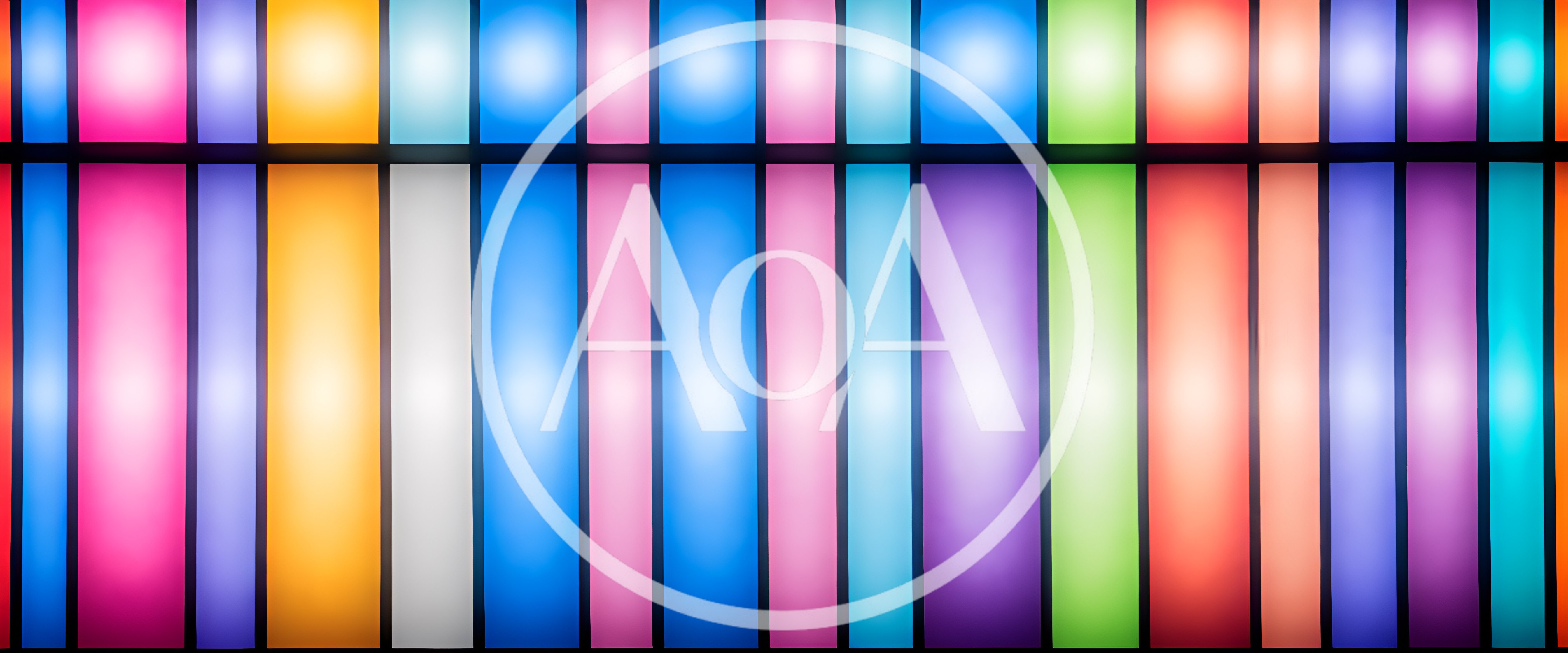 Abstract Background Of Vertical Colorful Illuminated Light Panels