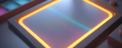 Close Up Of A Glowing Digital Music Controller