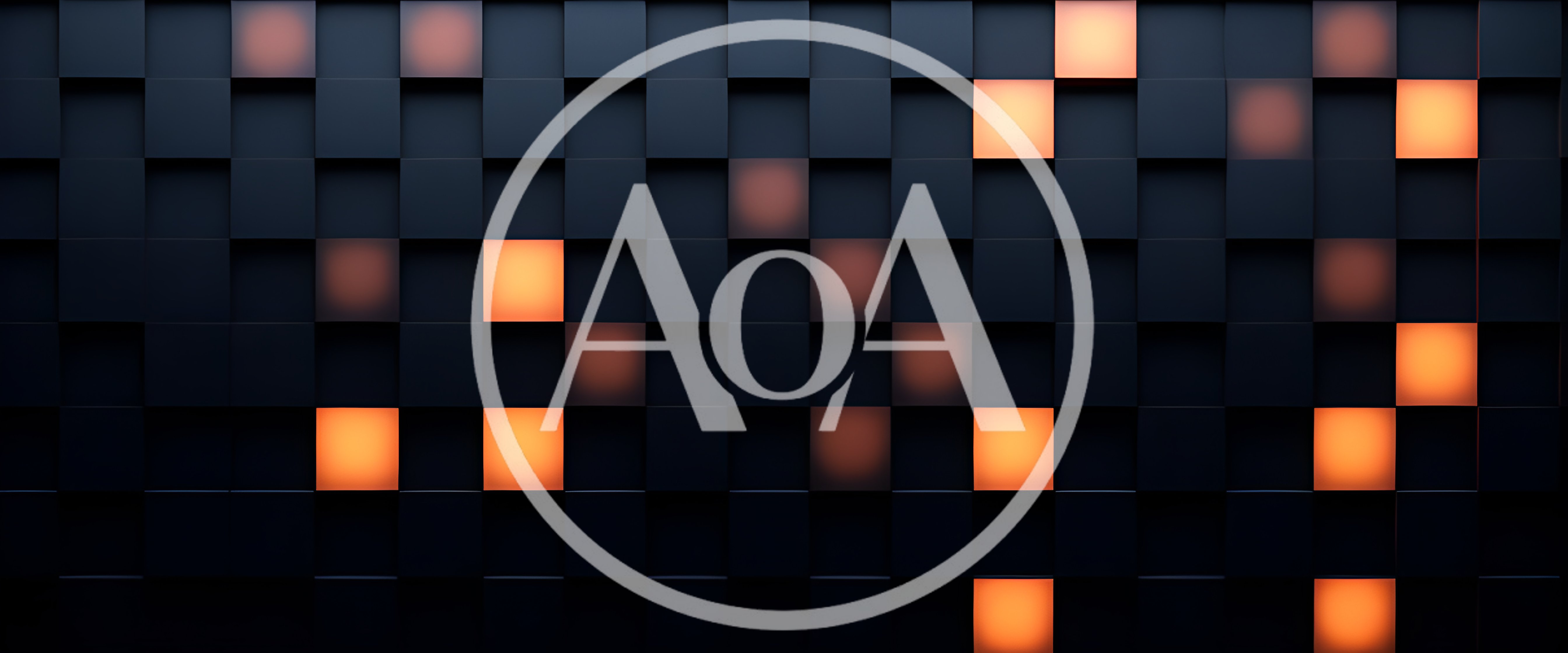 Abstract Background Of Glowing Orange Cubes