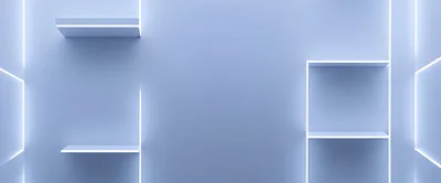 Minimalist Wall Shelves With Integrated LED Lighting