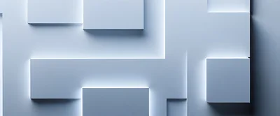 Abstract Geometric 3D Wall Panels With Backlighting