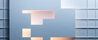 Abstract Geometric Wall With Recessed Light Panels