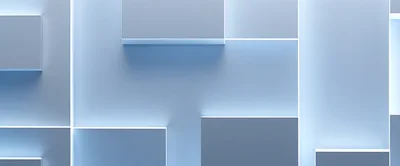 Abstract Geometric Background With Glowing Blue Light Panels
