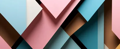Abstract Geometric Background With Overlapping Pastel Shapes