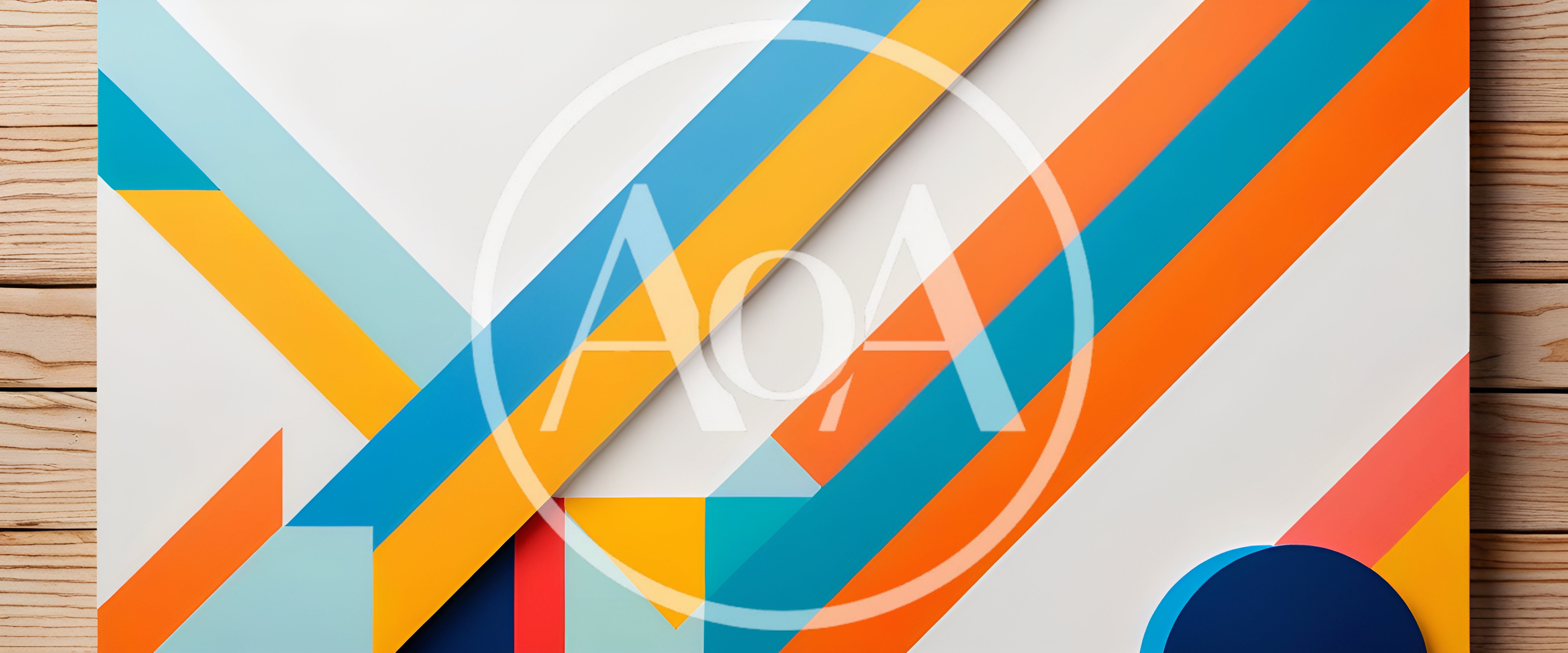 Abstract Geometric Composition With Vibrant Diagonal Color Stripes