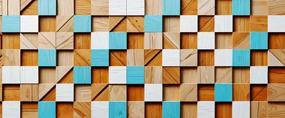 Abstract Geometric Wooden Wall Panel Texture