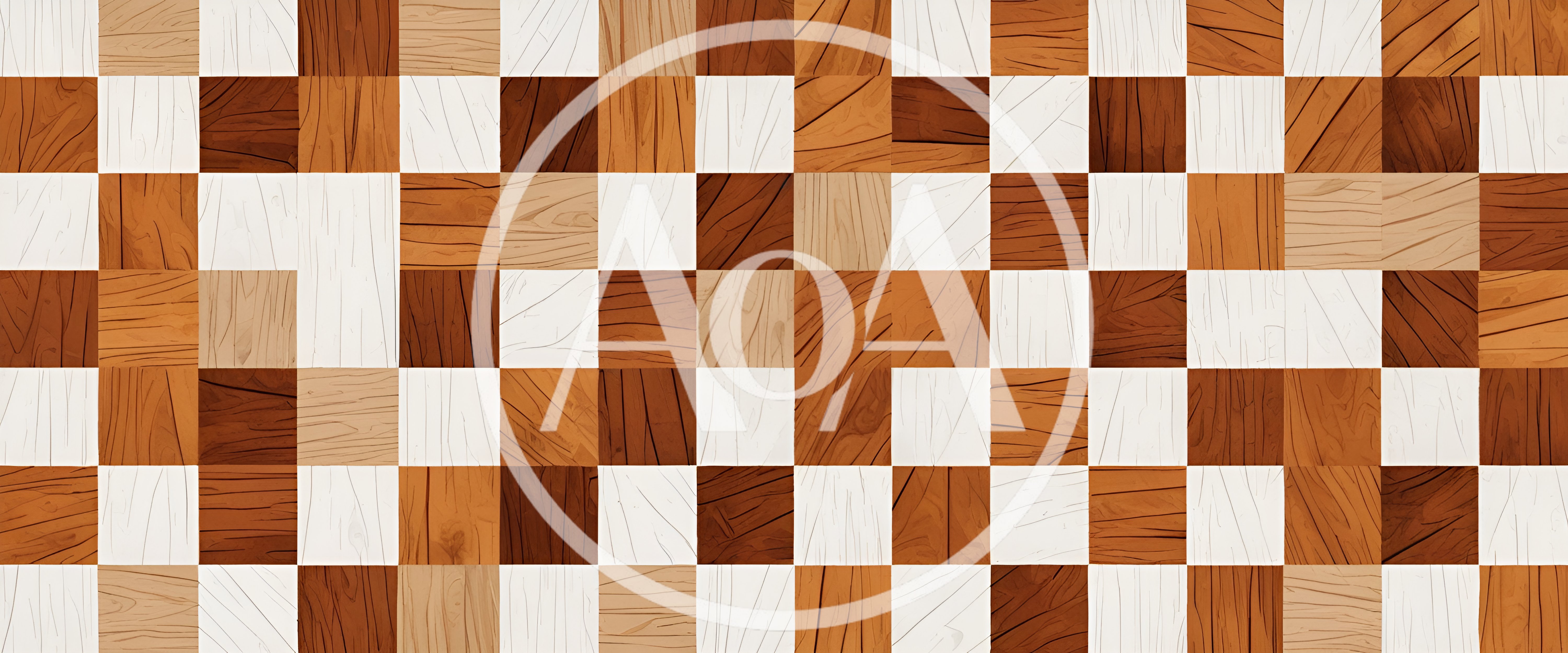 Abstract Wooden Mosaic Pattern With Square Tiles