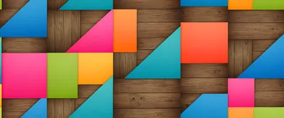 Abstract Geometric Shapes On Rustic Wooden Background
