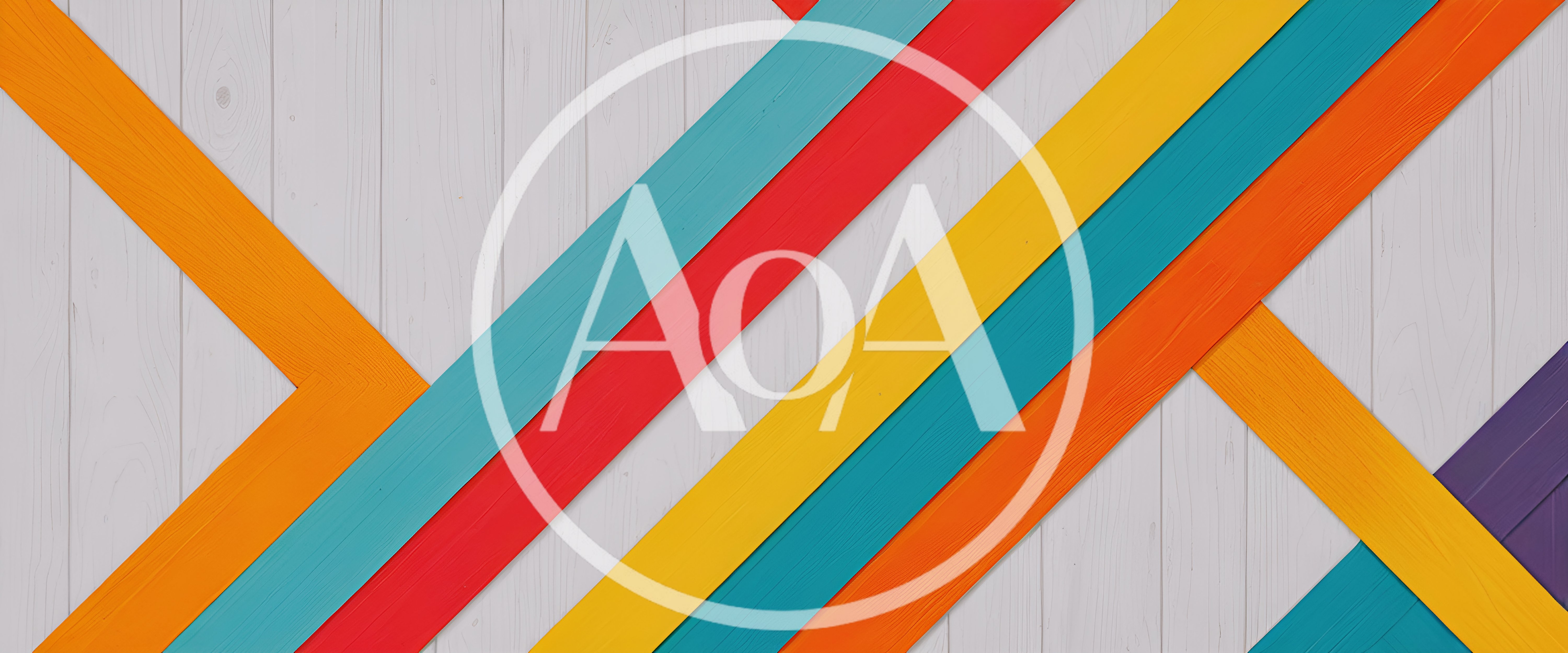 Abstract Background With Colorful Diagonal Painted Wooden Planks