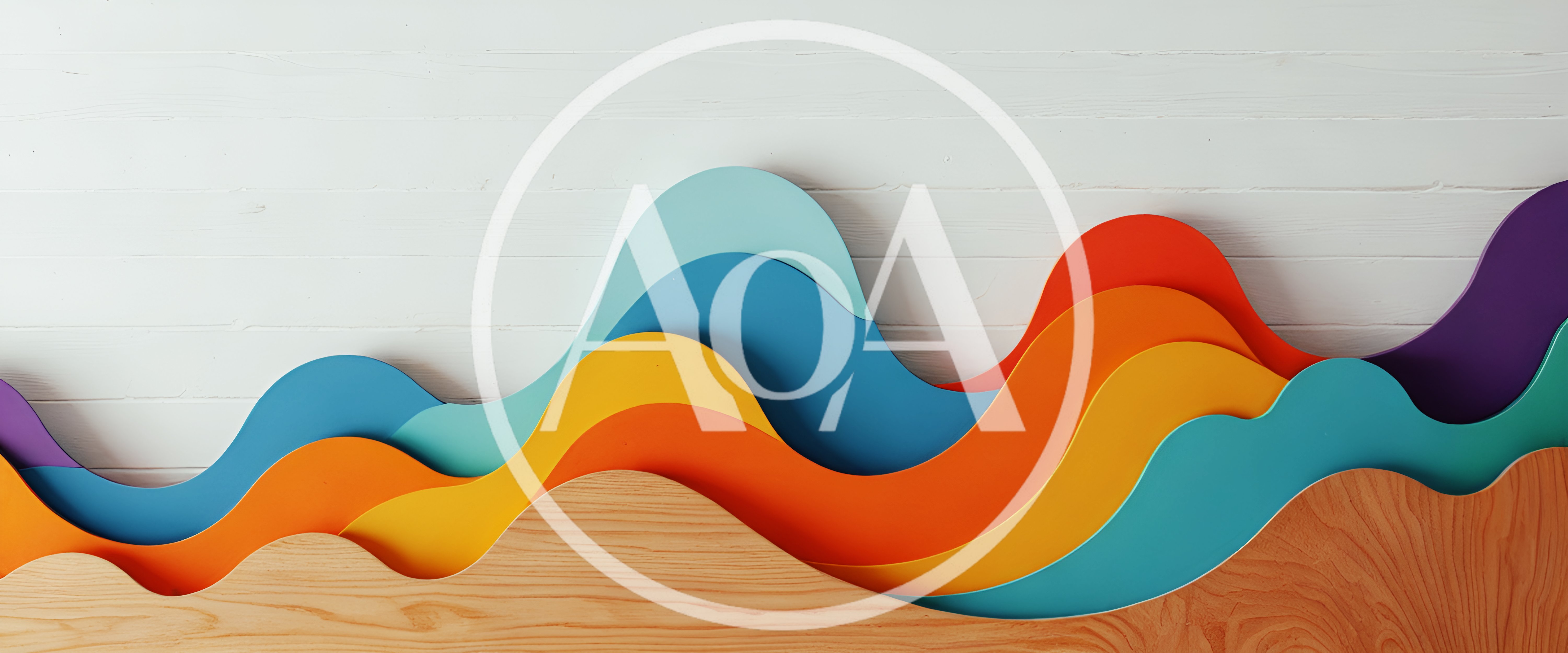 Abstract Layered Paper Cutout Waves Background