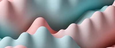 Abstract 3D Wavy Landscape With Soft Pastel Colors