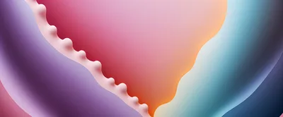 Abstract 3D Fluid Shapes With Soft Gradient Lighting