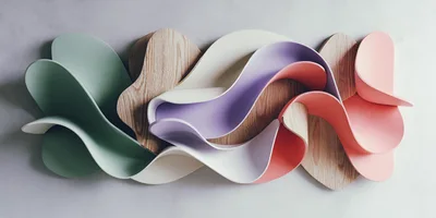Abstract Sculptural Wall Art With Organic Flowing Shapes