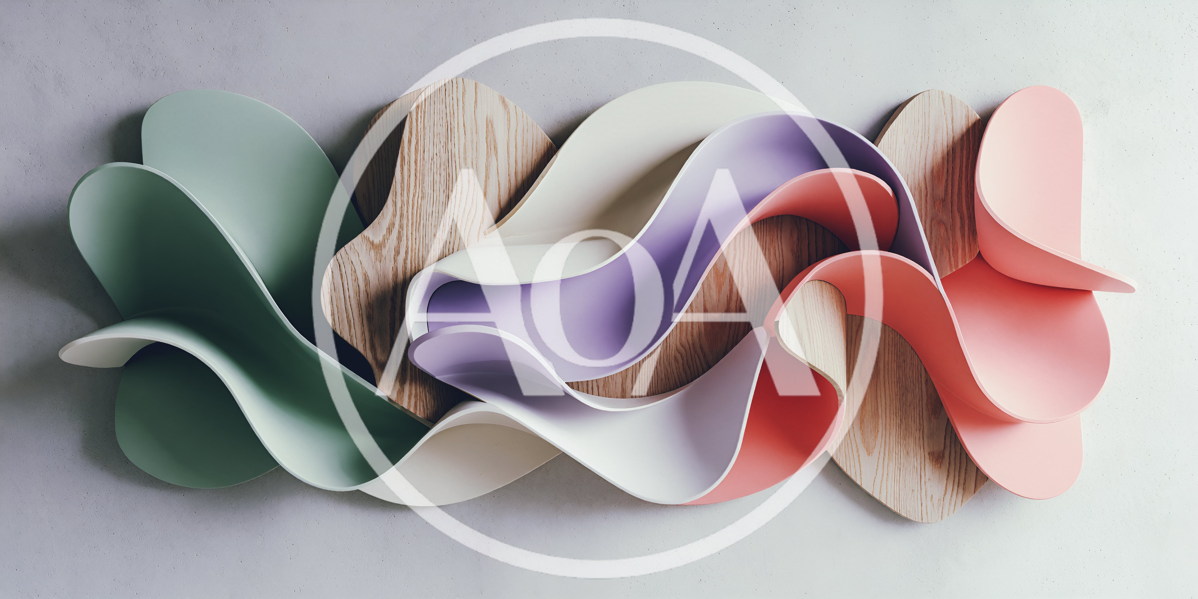 Abstract Sculptural Wall Art With Organic Flowing Shapes