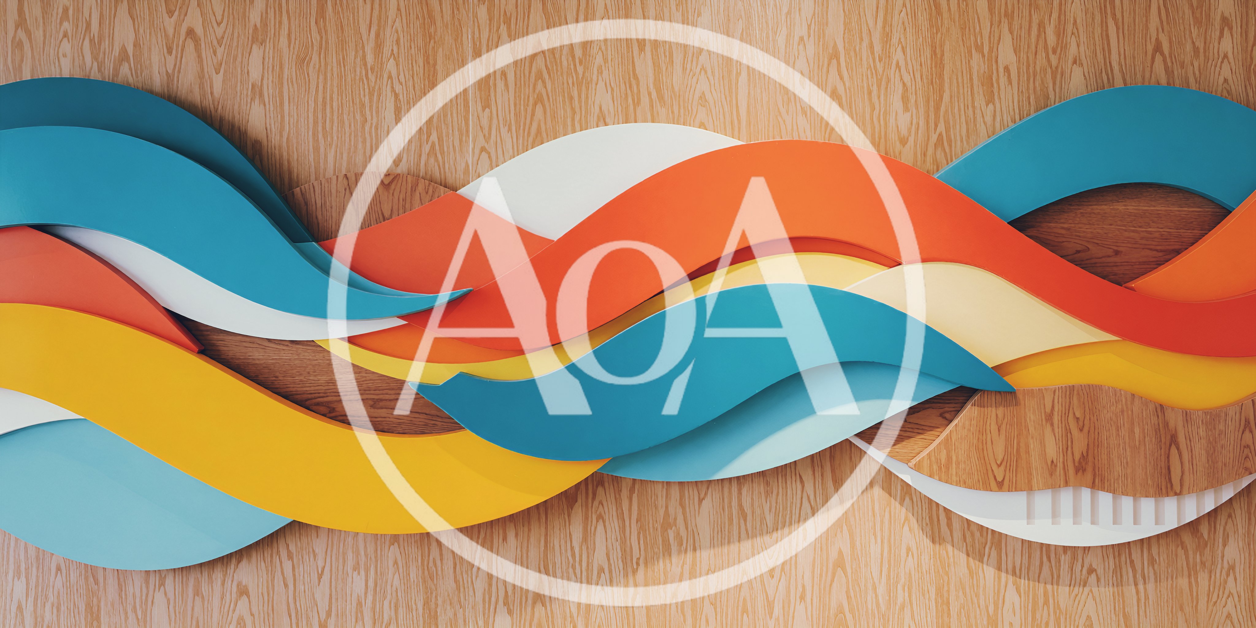 Abstract Colorful Wave Wall Art Installation