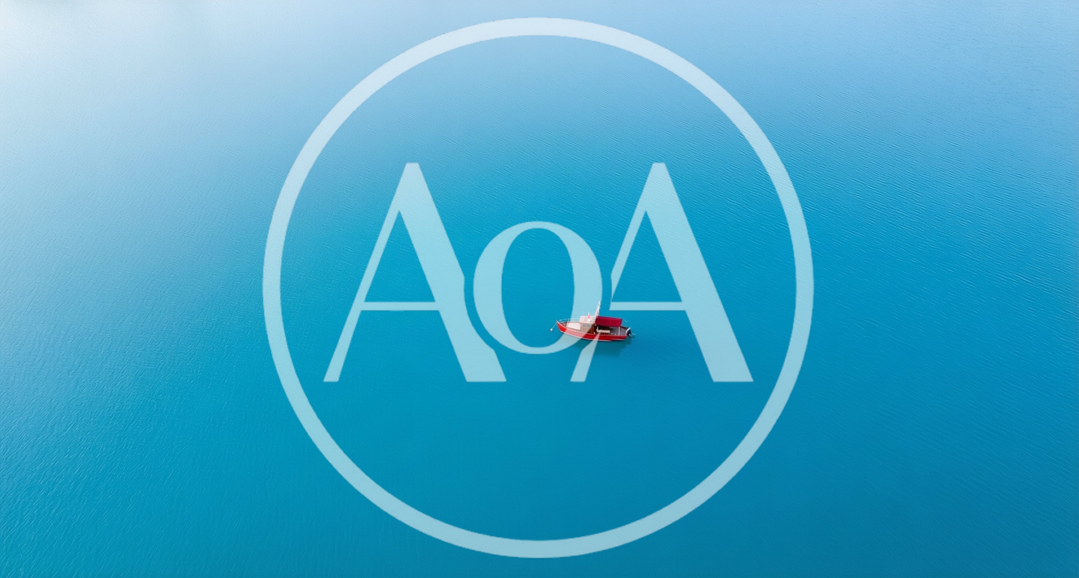 Small Red Boat Floating on Calm Blue Water