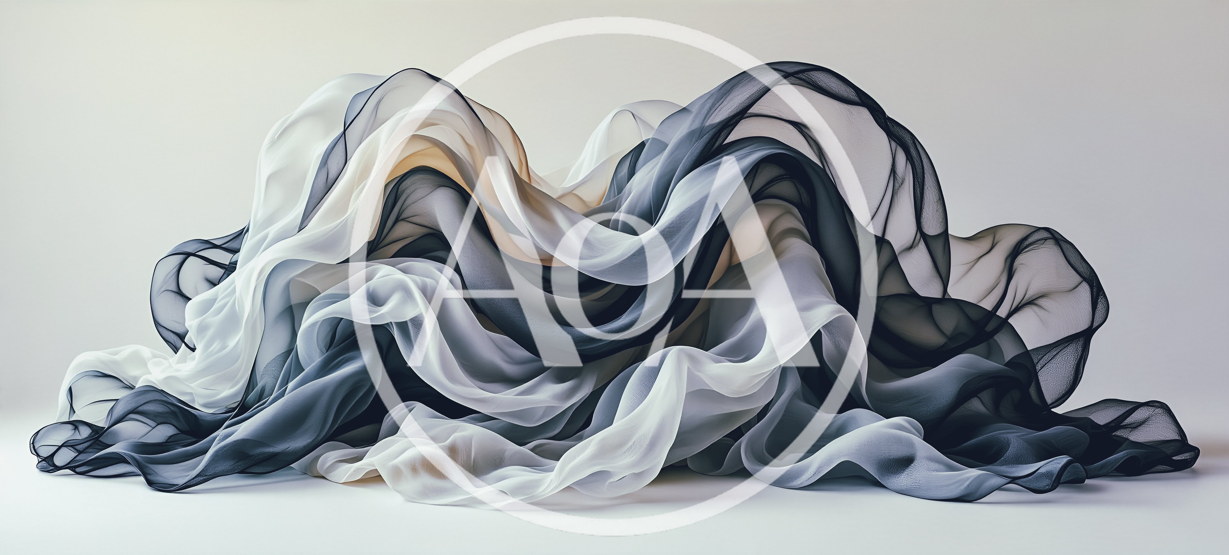 Abstract Flowing Layers Of Sheer Fabric