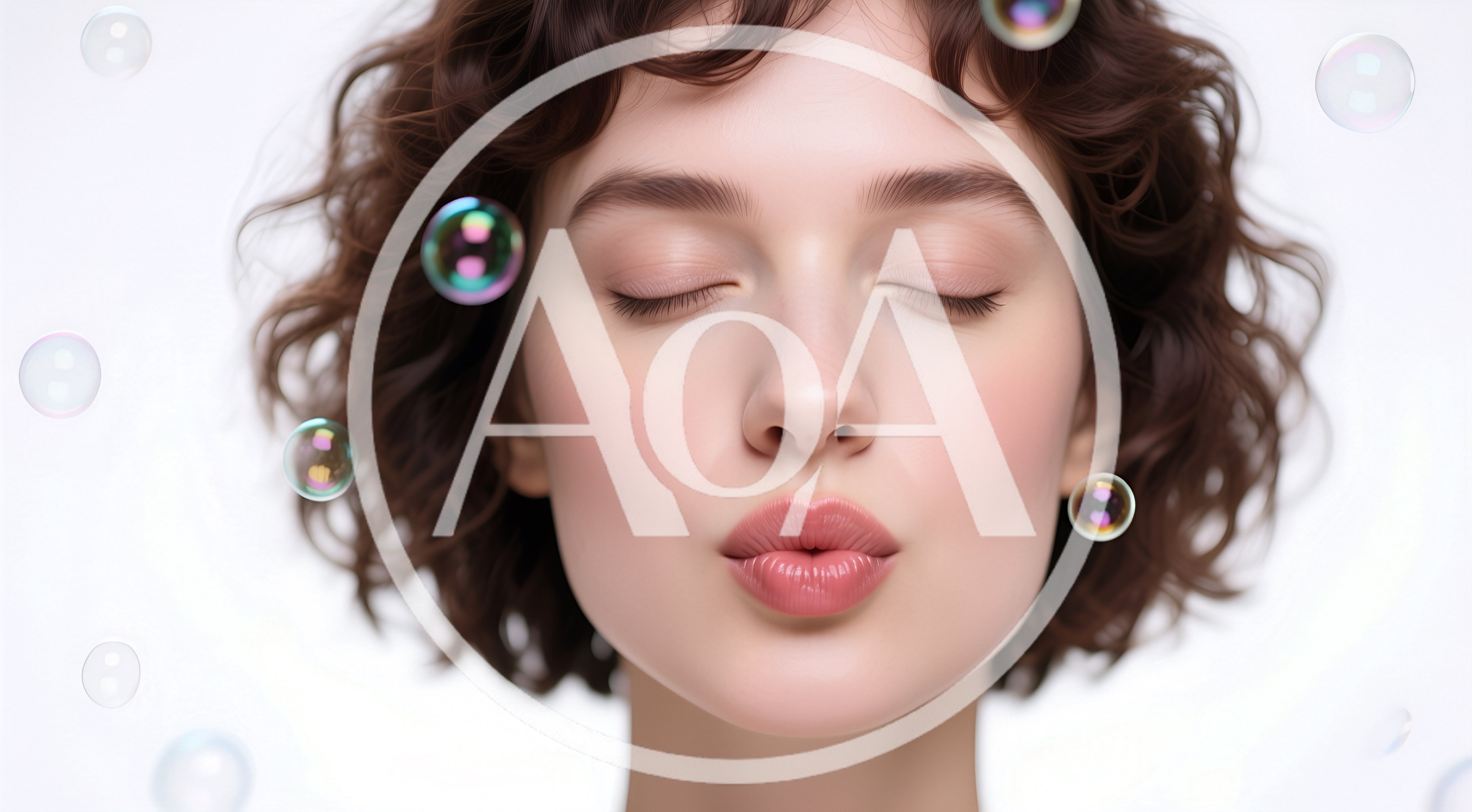 Young Woman With Curly Hair Blowing A Kiss