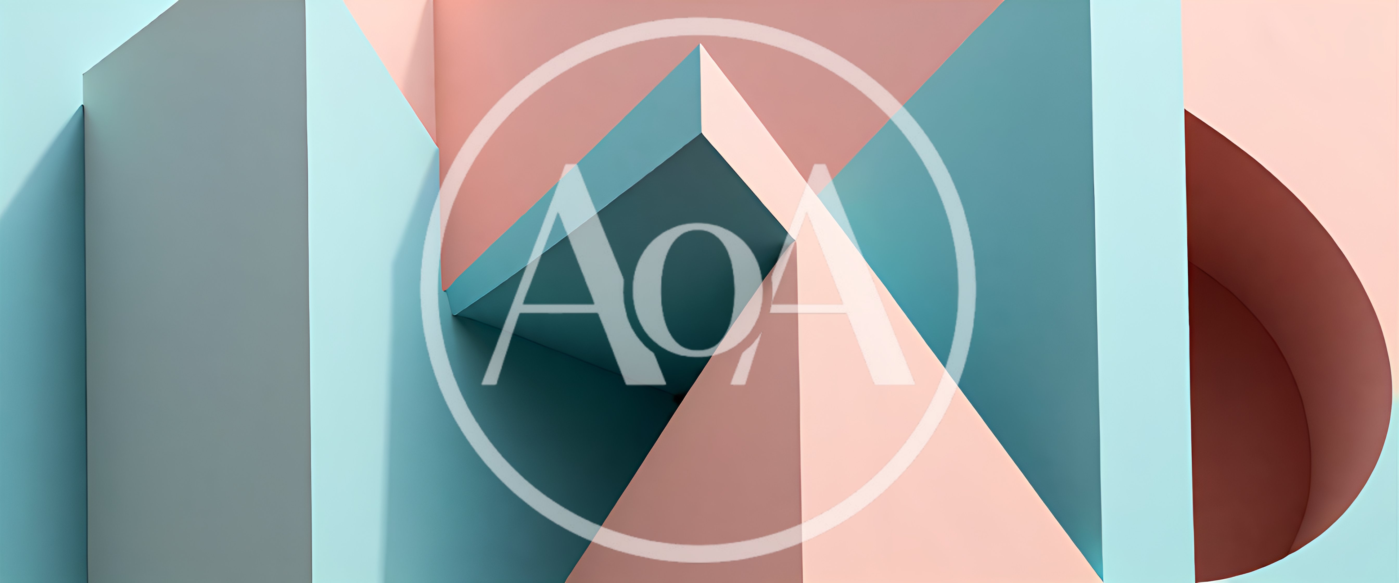 Abstract Geometric 3D Shapes In Pastel Colors