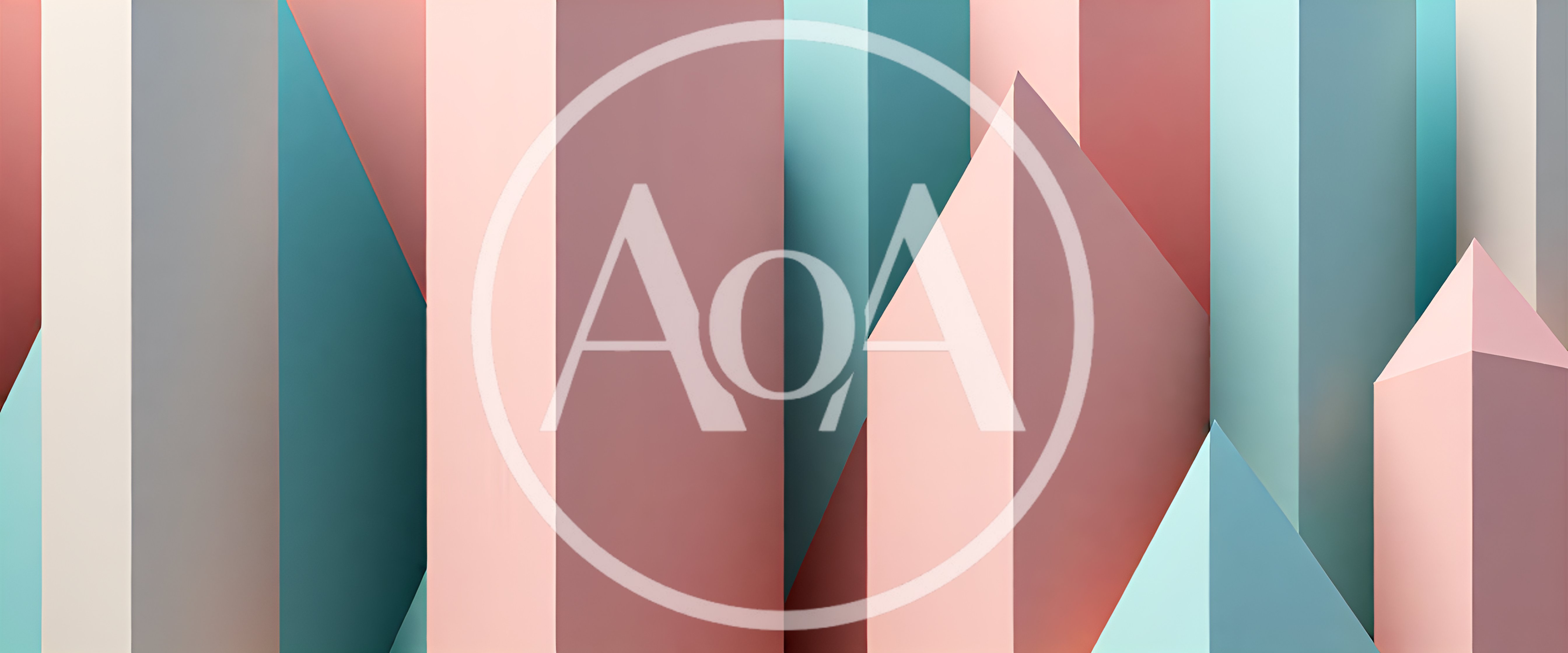 Abstract 3D Geometric Shapes With Pastel Color Palette