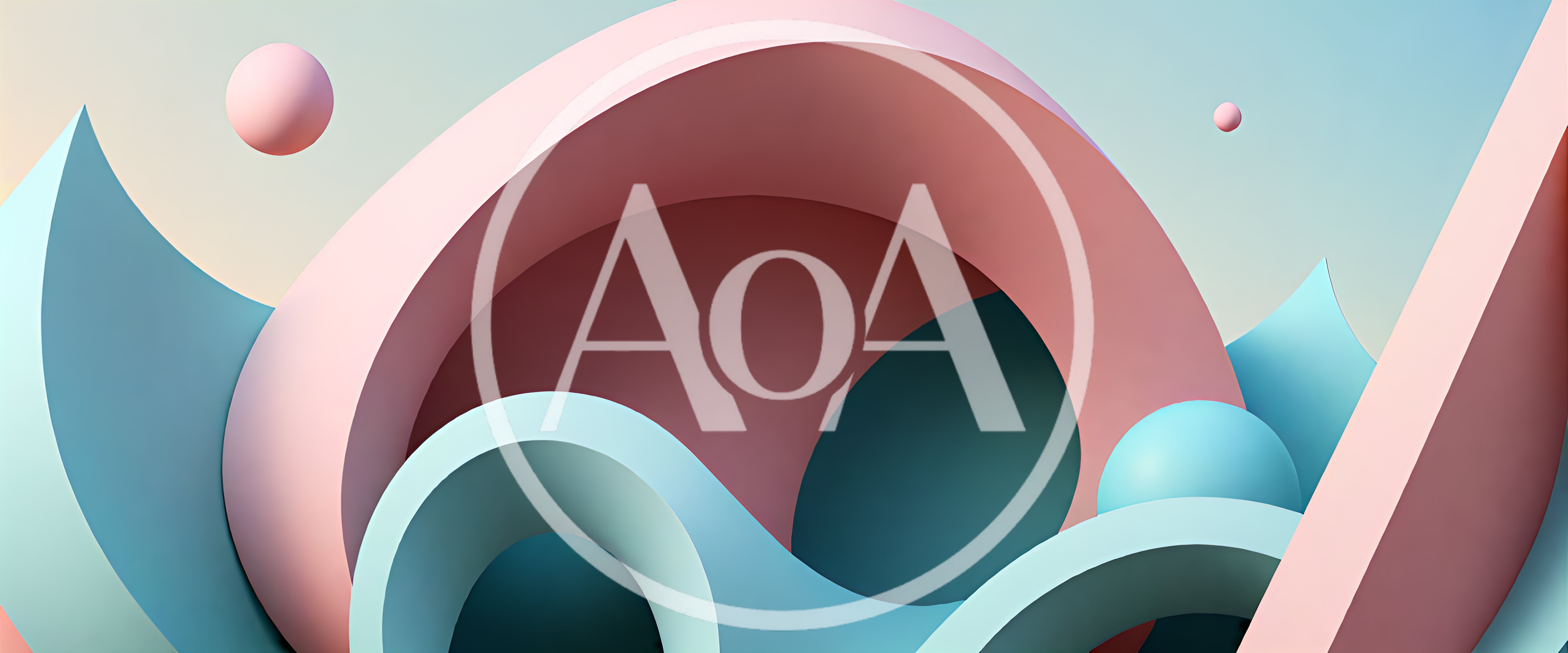 Abstract 3D Geometric Shapes In Pastel Colors